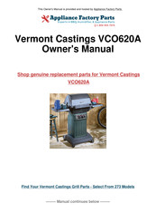 Vermont Castings VC0680P Assembly And Owner's Manual