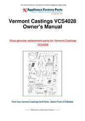 Vermont Castings VCS4028 Assembly Procedures