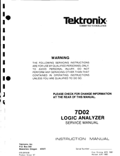 Tektronix 7D02 Service Manual