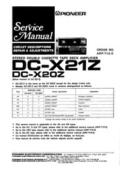 Pioneer DC-X20Z Service Manual