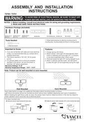 Vaxcel T0701 Assembly And Installation Instructions Manual