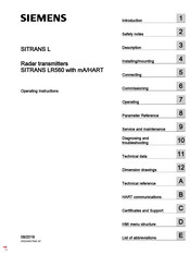Siemens SITRANS L Operating Instructions Manual