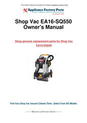 Shop-Vac EA Series User Manual