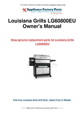 Louisiana Grills LG800 Elite Instruction And Use