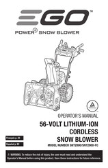 Ego Power+ SNT2800 Operator's Manual