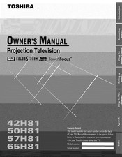 Toshiba 42H81 Owner's Manual
