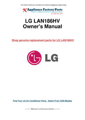 LG LAN186HV Installation Manual