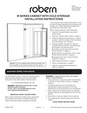 Robern M Series Installation Instructions Manual