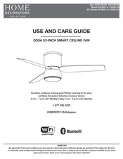 Home Decorators Collection OSSA CF2001-B Use And Care Manual