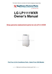 LG LP1411SHR Owner's Manual