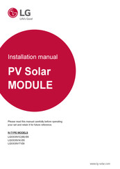 LG LG345N1T-E6 Installation Manual