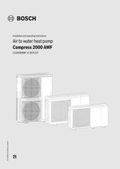 Bosch Compress 2000 AWF Installation And Operating Instructions Manual