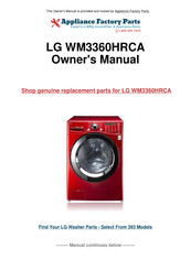 LG SteamWasher WM3360HRCA Service Manual