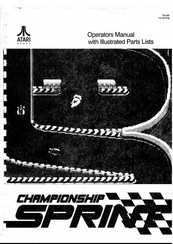 Atari CHAMPIONSHIP SPRINT Operator's Manual
