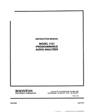 Boonton 1121 Instruction Manual