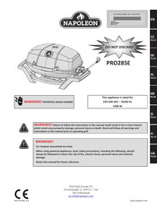 Napoleon PRO285E Manual