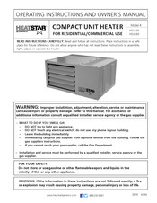 Enerco HeatStar HSU80 Operating Instructions And Owner's Manual