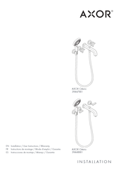 Axor Citterio 39447 1 Series Installation/User Instructions/Warranty