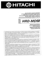 Hitachi HRD-MD58 Instruction Manual