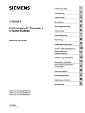 Siemens SITRANS FMT020 Operating Instructions Manual
