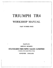 Triumph TR4 Workshop Manual
