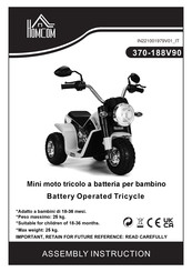 HOMCOM 370-188V90 Assembly Instruction Manual