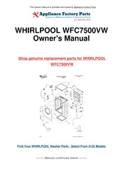 Whirlpool WFC7500VW Use & Care Manual