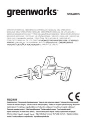 GreenWorks RSG404 Operator's Manual