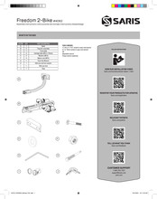 Saris Freedom 2-Bike Assembly Instructions Manual
