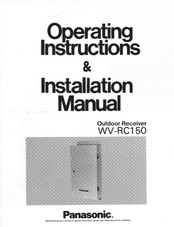Panasonic WVRC150 - CONTROLLER Operating Instructions & Installation Manual