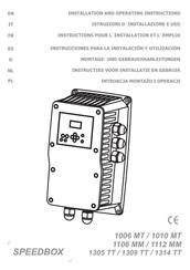 Coelbo SPEEDBOX 1106 MM Installation And Operating Instructions Manual