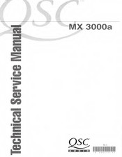 QSC MX 3000a Technical & Service Manual