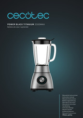 cecotec POWER BLACK TITANIUM 1800 ADVANCE (2500MAX) Instruction Manual