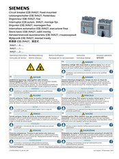 Siemens 3VA27-0 Series Operating Instructions Manual