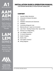Aspen AAM 61 Installation Manual & Operation Manual