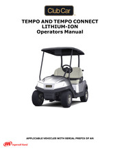 Ingersoll-Rand Club Car TEMPO Operator's Manual