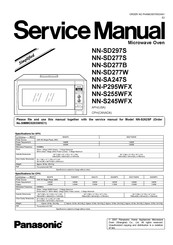 Panasonic NN-SD277B Service Manual
