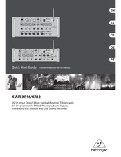 Behringer X AIR XR12 Quick Start Manual