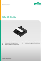 Wilo Wilo-CIF-Module Installation And Operating Instructions Manual