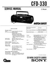 Sony CFD-330 Service Manual