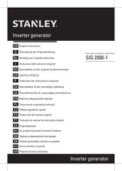 Stanley SIG 2000-1 Original Instructions Manual