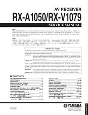 Yamaha Aventage RX-A1050 Service Manual