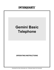 Interquartz Gemini Basic Operating Instructions Manual