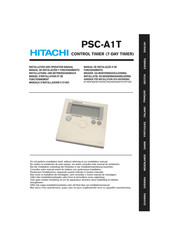 Hitachi PSC-A1T Installation And Operation Manual