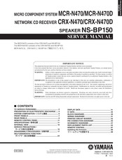 Yamaha PianoCraft NS-BP150 Service Manual