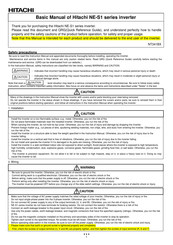 Hitachi NE-S1 series Basic Manual