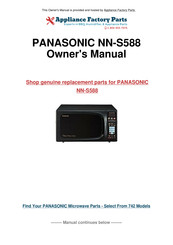 Panasonic Inverter NN-S533 Operating Instructions Manual