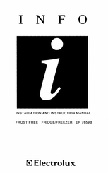 Electrolux ER 7659B Installation And Instruction Manual