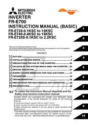 Mitsubishi Electric FR-E720-7.5K(SC) Basic Instruction Manual