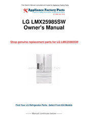 LG LMX25985SW User's Manual & Installation Instructions